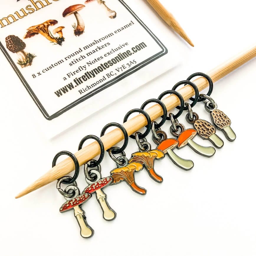 Firefly Notes Stitch Markers Mushroom