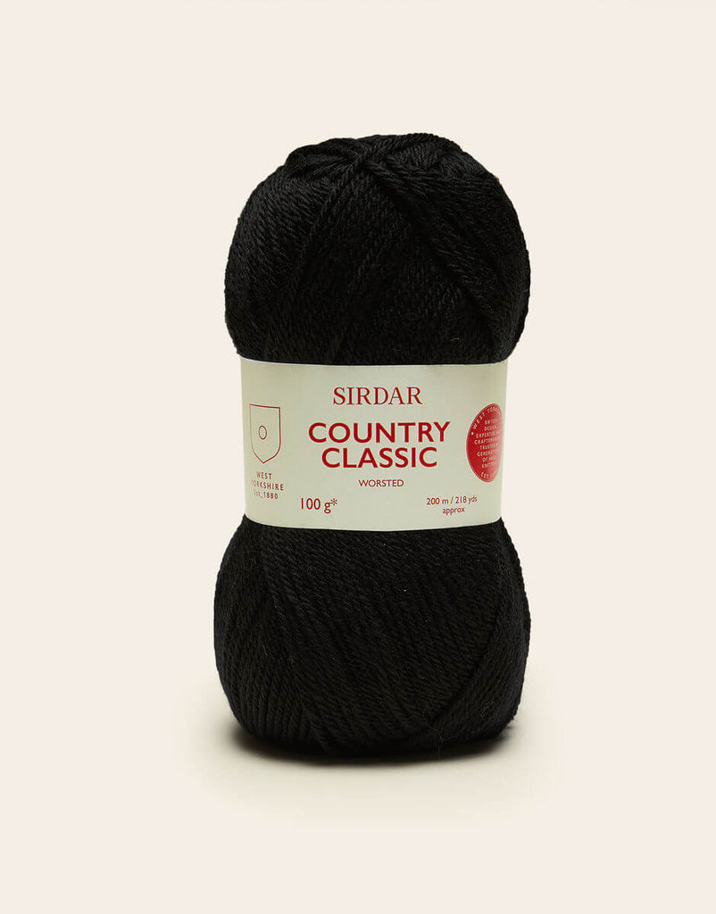 Sirdar Country Classic Worsted Black (664)