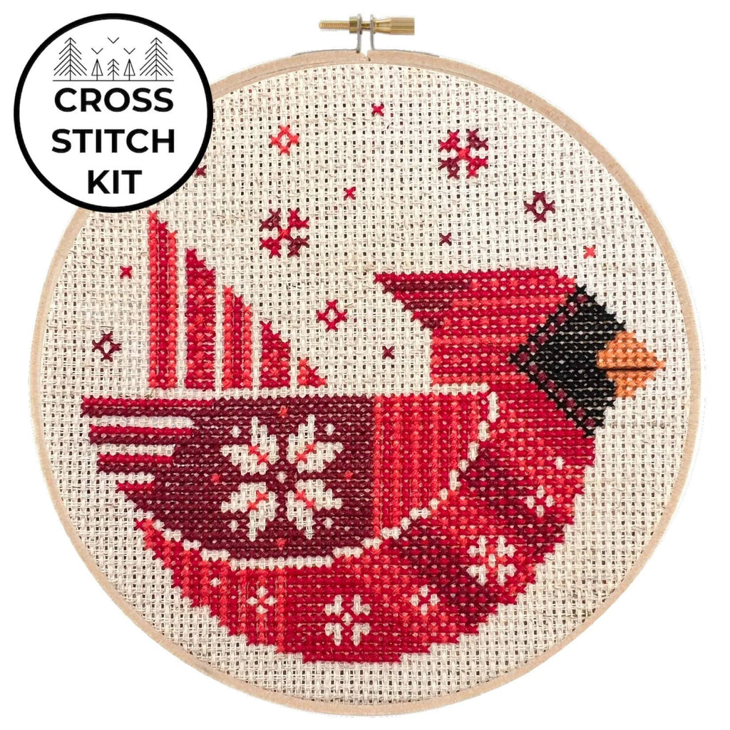 Pigeon Coop Cross Stitch Kits Festive Cardinal